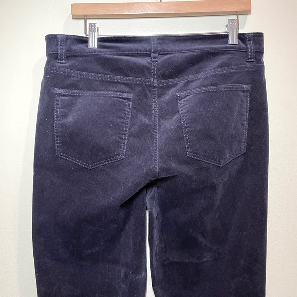 Talbots Pants Size 10  Womens Black Corduroy Stretch High Waist Straight Leg - Picture 5 of 13